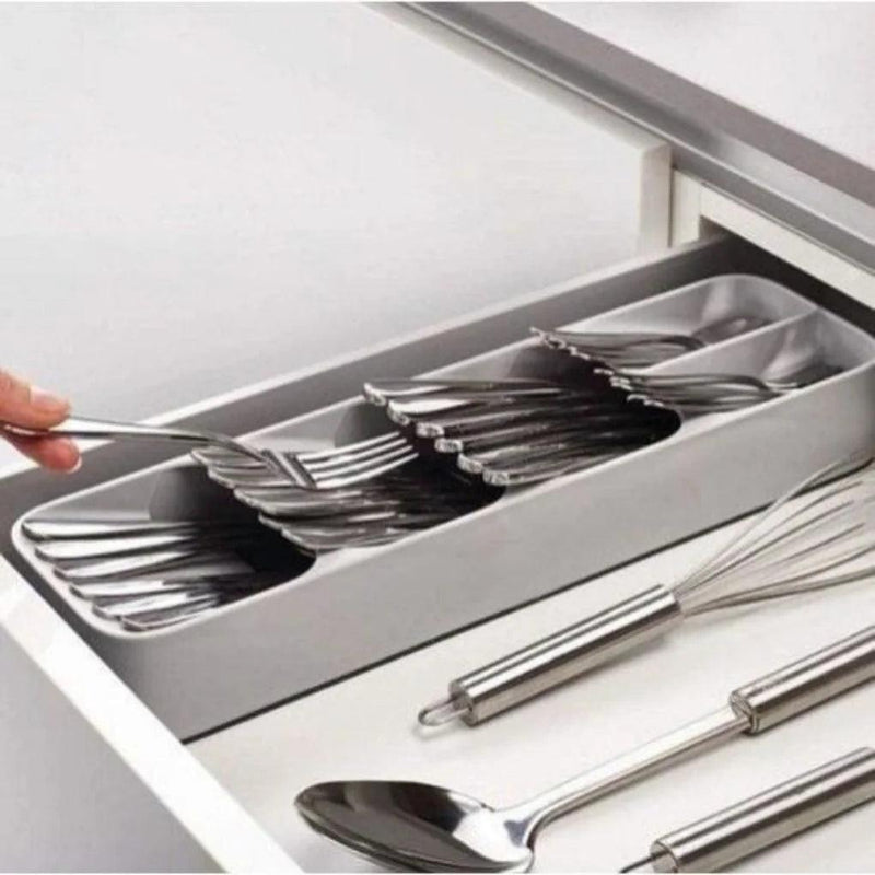 Bandeja para armazenamento de talheres para gaveta de cozinha