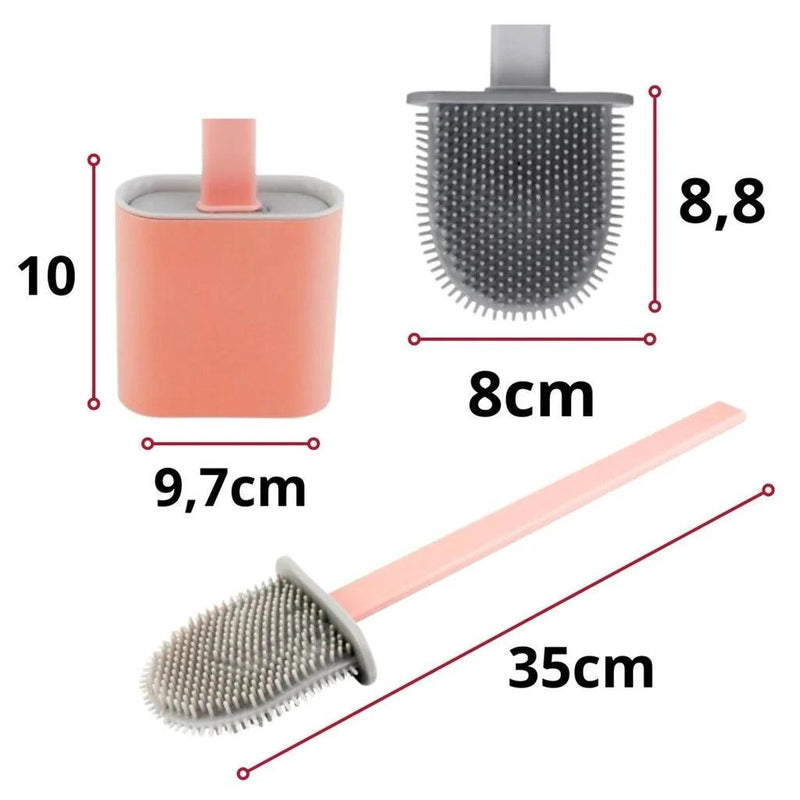 Escova Sanitária Lavatina Quadrada Silicone Banheiro