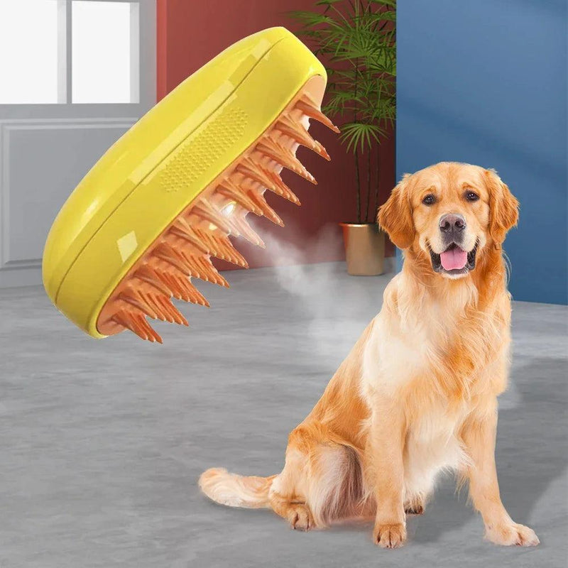 Escova elétrica de vapor para gatos, escova de vapor para massagem, remoção de pelos emaranhados e soltos