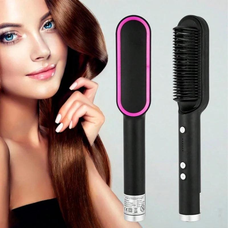 Pente para Cabelos Cacheados Conjunto de Alisador de Cabelo