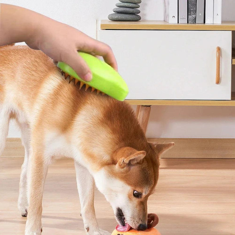 Escova elétrica de vapor para gatos, escova de vapor para massagem, remoção de pelos emaranhados e soltos