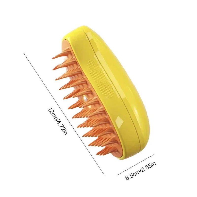 Escova elétrica de vapor para gatos, escova de vapor para massagem, remoção de pelos emaranhados e soltos